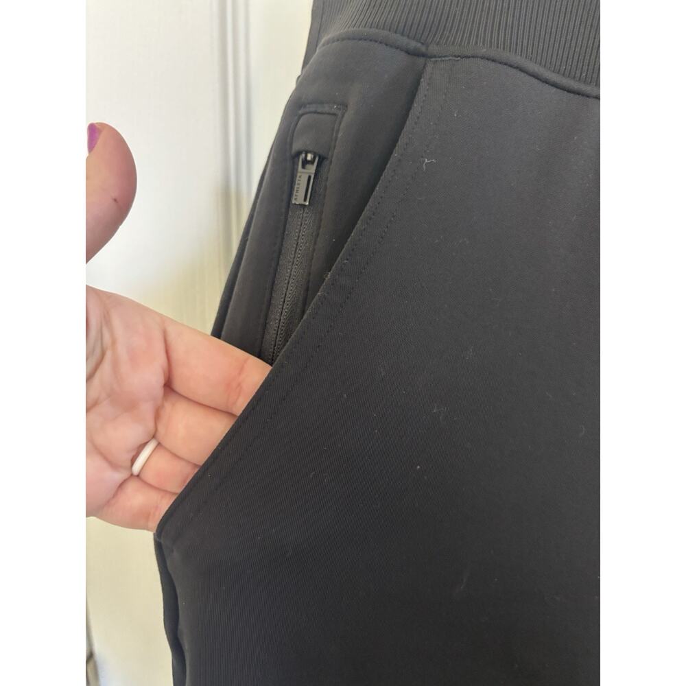 Athleta Black Venice Flare Pant Large High Rise Work Travel UPF 50 Casual Pocket - Picture 6 of 13